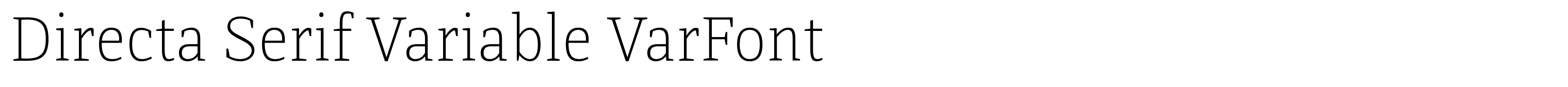 Directa Serif Variable VarFont